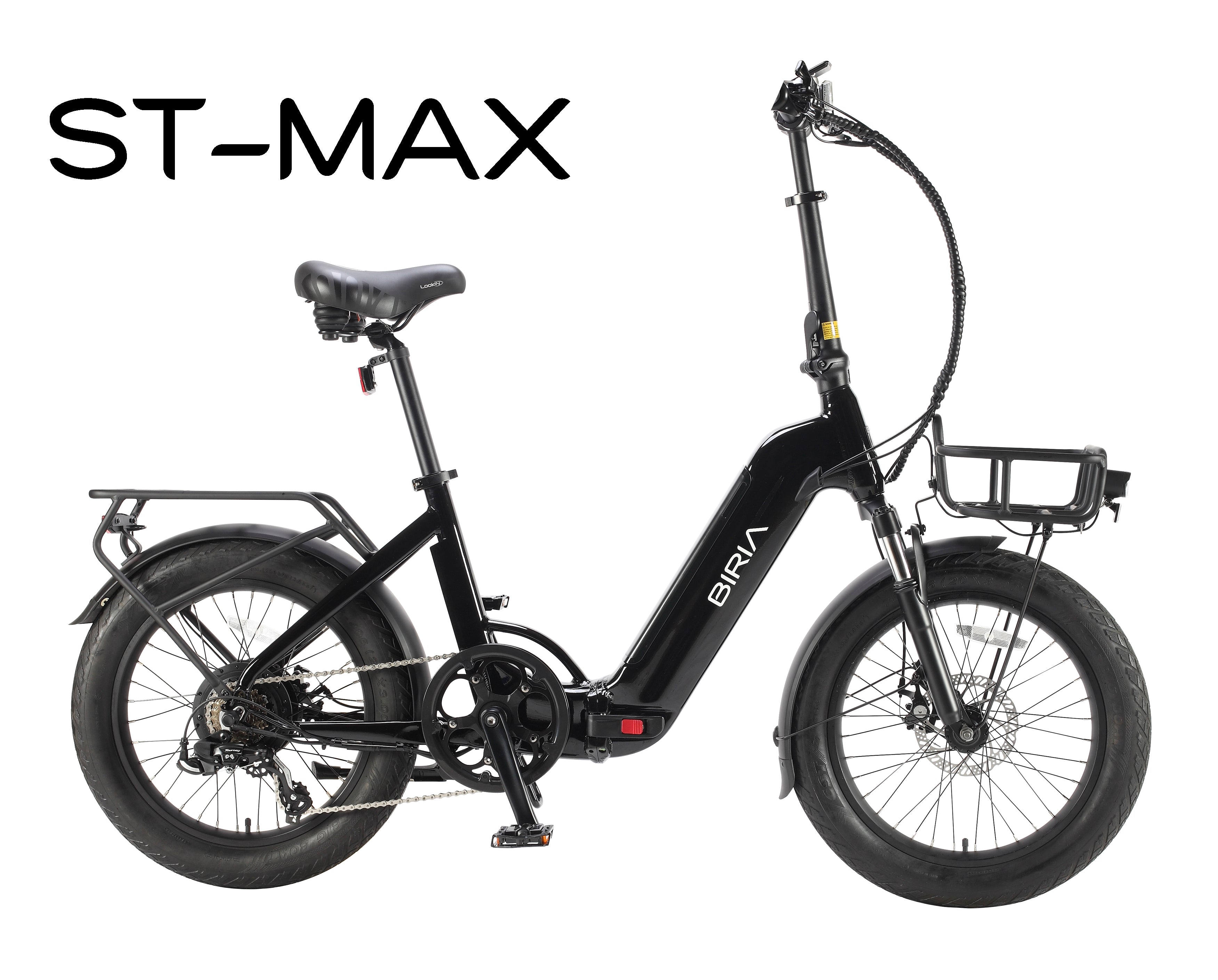 biria electric bicycles Glide Fat Tire Folding Bike 750W, 75 Mi, Silver Series 5 E-Folding S2