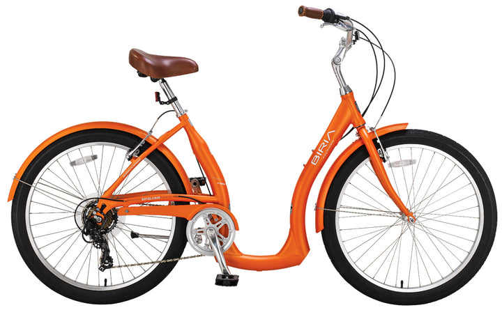 An orange easy board bike