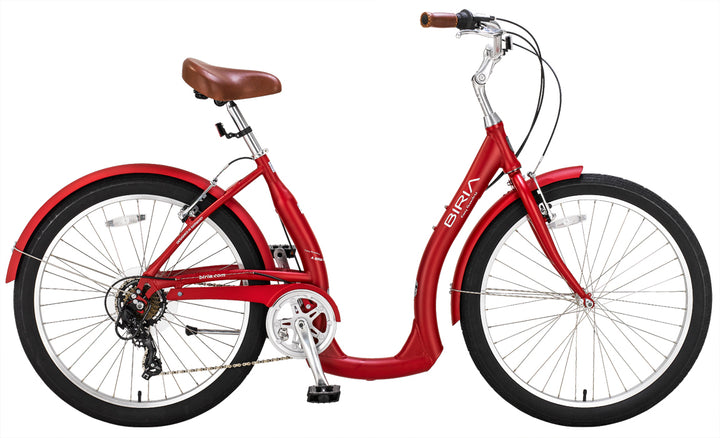A red easy board bike