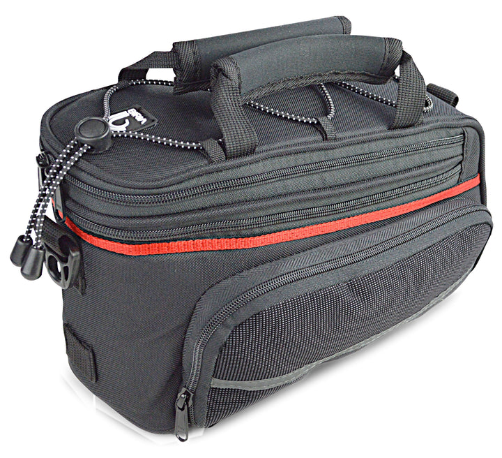 Black bicycle rear bag side