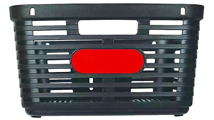 Plastic bike basket rear view