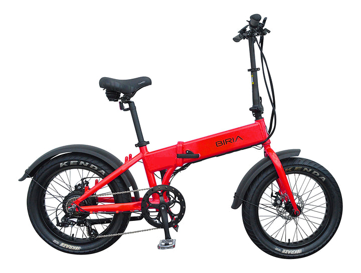 Red electric folding bike