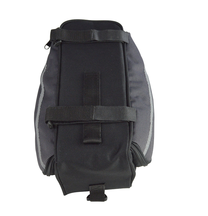 Black rear bicycle bag underside
