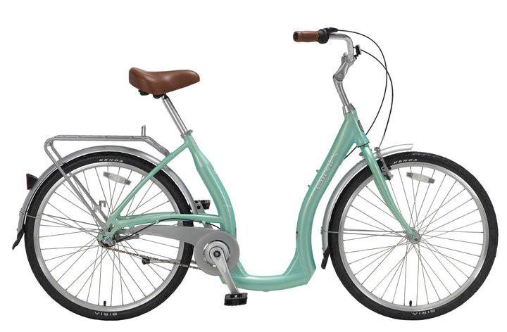 A light green easy board bike (EB Top 3)