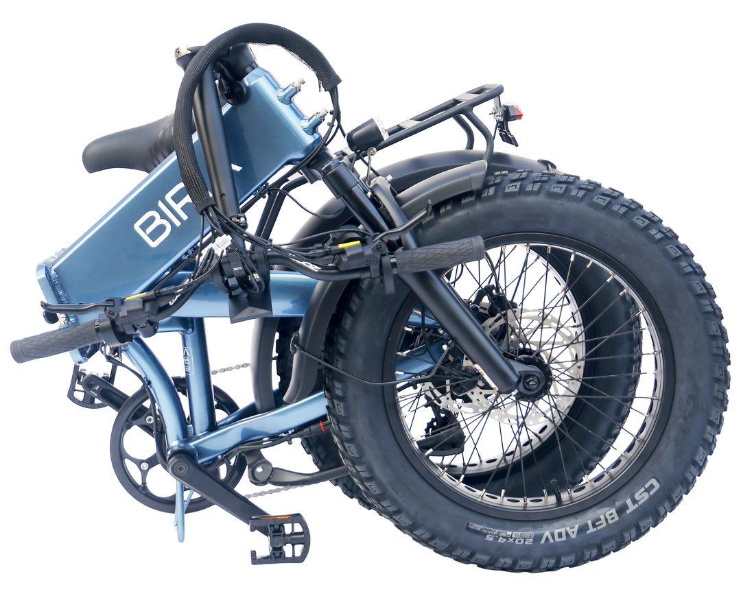 biria electric bicycles Glide Fat Tire Folding Bike 750W, 75 Mi, Silver Introducing the BIRIA Easy Boarding Electric Biria Glide Fat Tire Folding