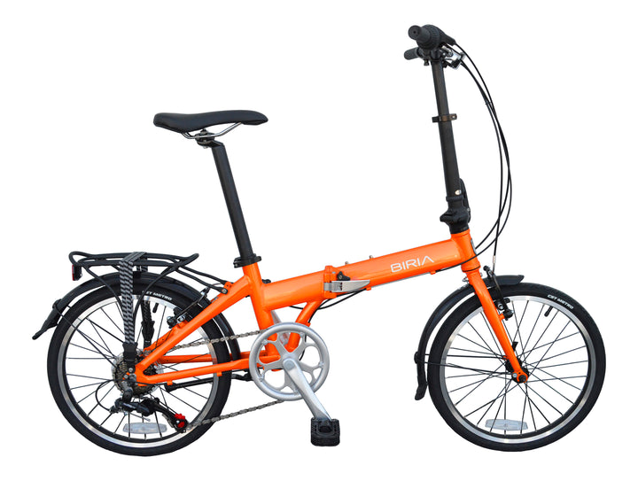 Orange folding aluminum bike