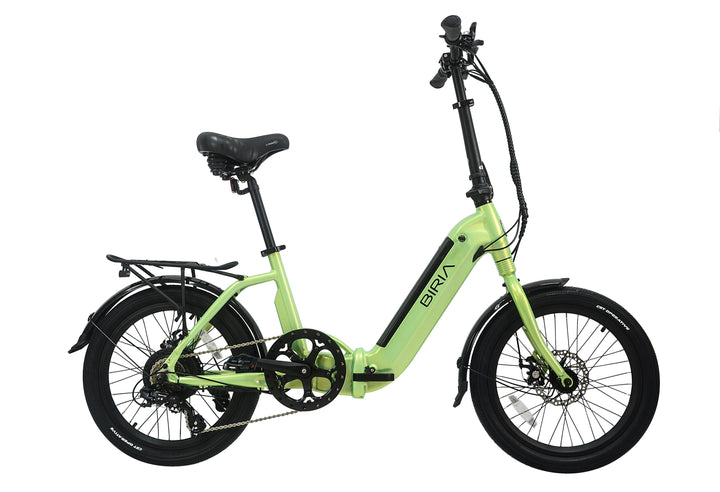 Green Electric Step-Through Folding bike