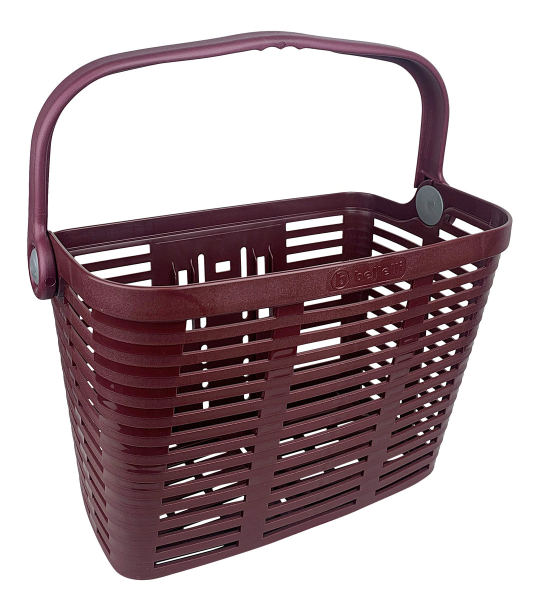 Maroon basket attachment for bike