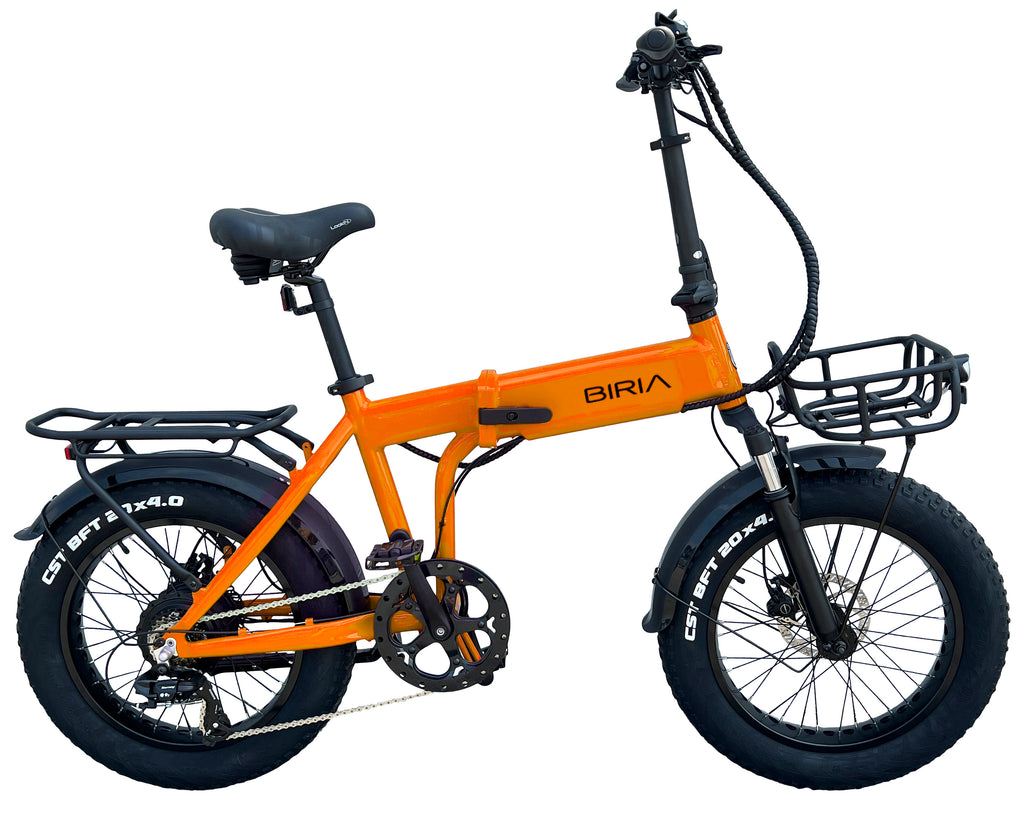 Biria Electric Folding Bike Series 4 S4 750W Motor 55 Mile Range Suspension Fork Biria Bikes