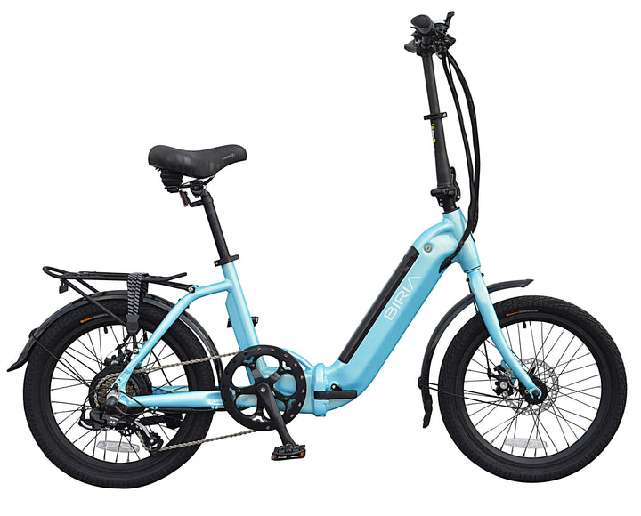 Blue Electric Step-Through Folding bike