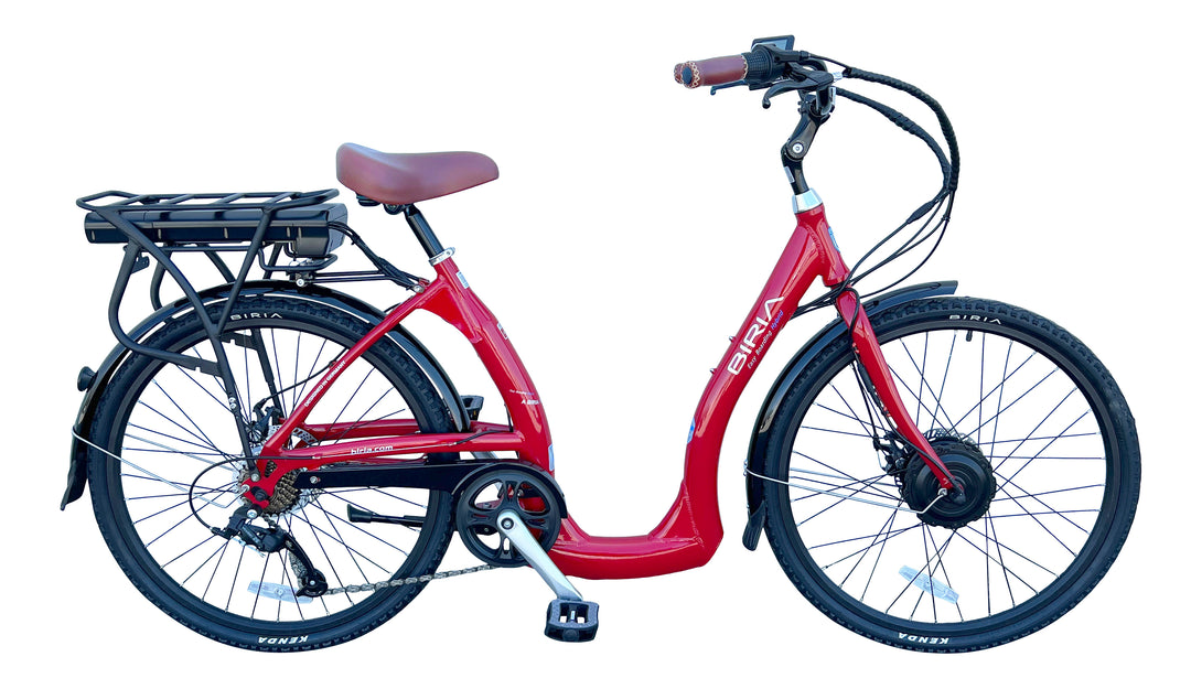 A red electric easy board bike