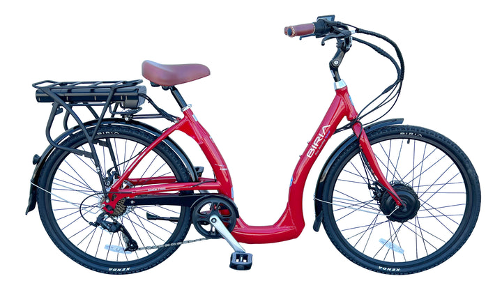 A red electric easy board bike