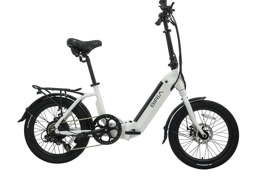 White Electric Step-Through Folding bike