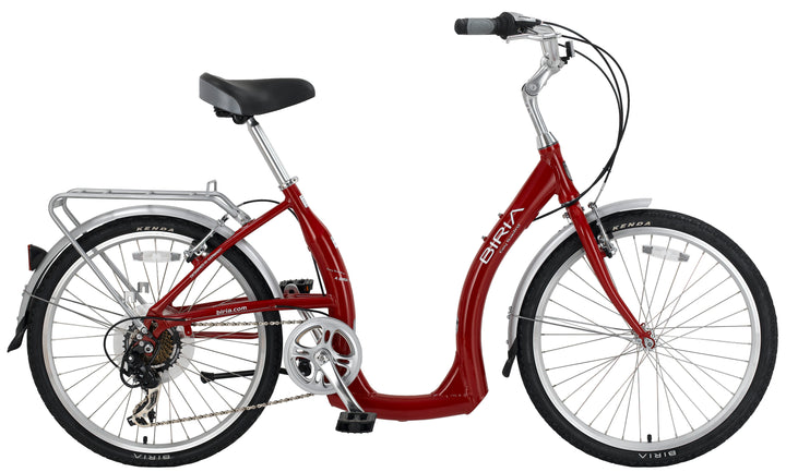 A dark red easy board bike (EB-7, 24")