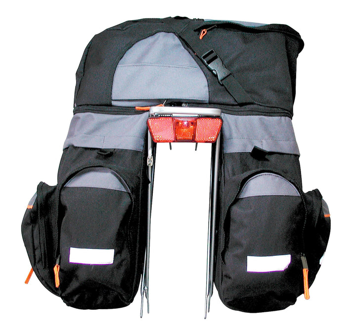 Three-piece bike backpack